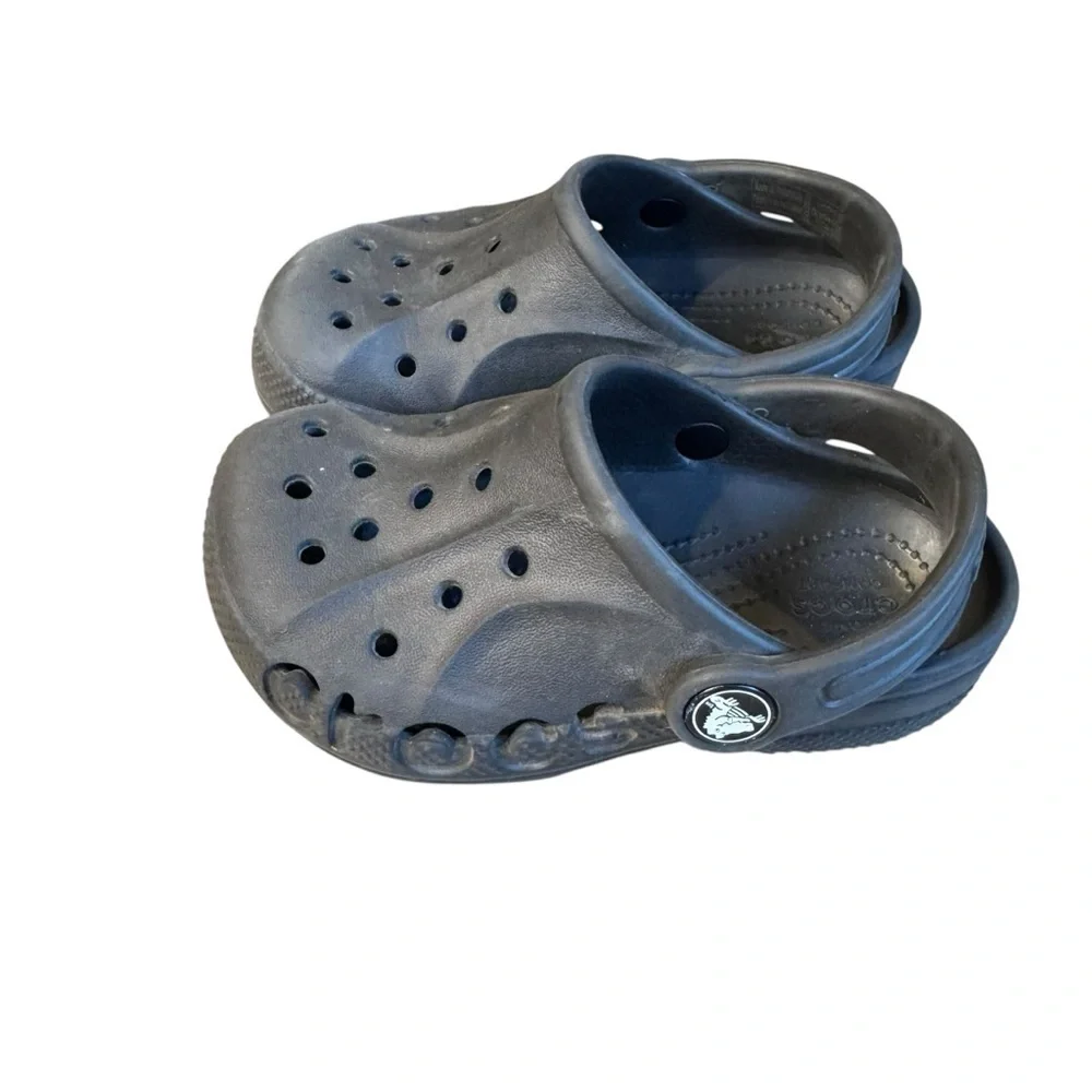 Crocs Baya Toddler Clogs Size 8 Black Water Friendly Lightweight Sandals A29
